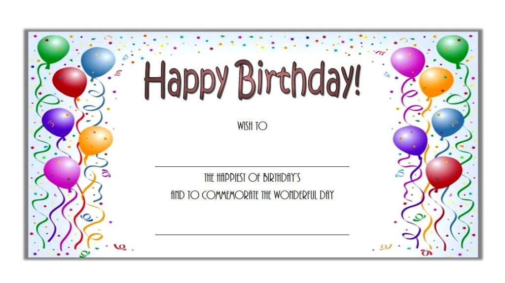 Birthday Gift Certificate Template [7+ Funny Designs FREE] Fresh