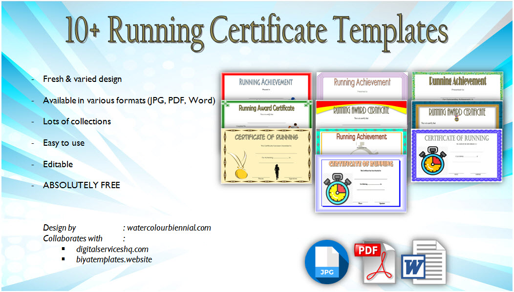 Download 10+ Running Certificate Template, printable, awards certificates, fun run, finisher, achievement, 5k, marathon, athletic, sports, pdf, word, participation free!