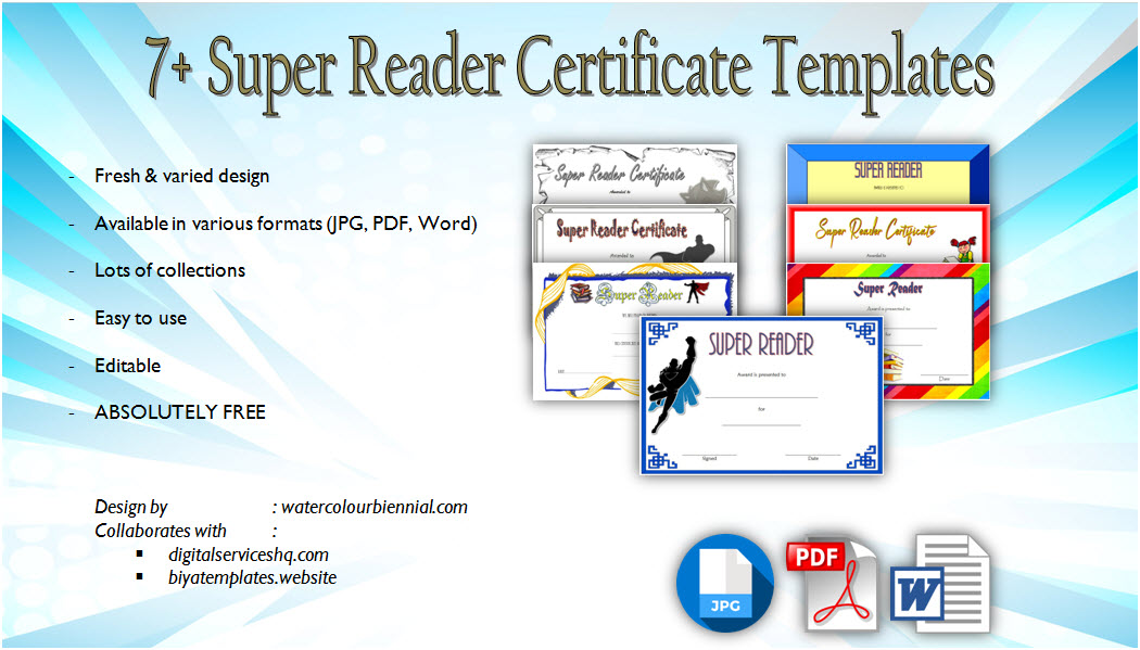 Download Super Reader Award Certificate, summer reading, accelerated, certificates template, printable, star student, achievement awards for students free!