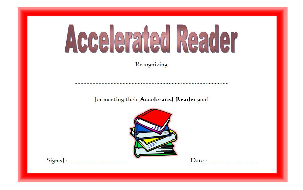 Download 7 Accelerated Reader Certificate Templates FREE Fresh Professional Templates