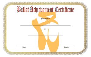 Ballet Certificate Templates [10+ FANCY DESIGNS] – Fresh & Professional ...