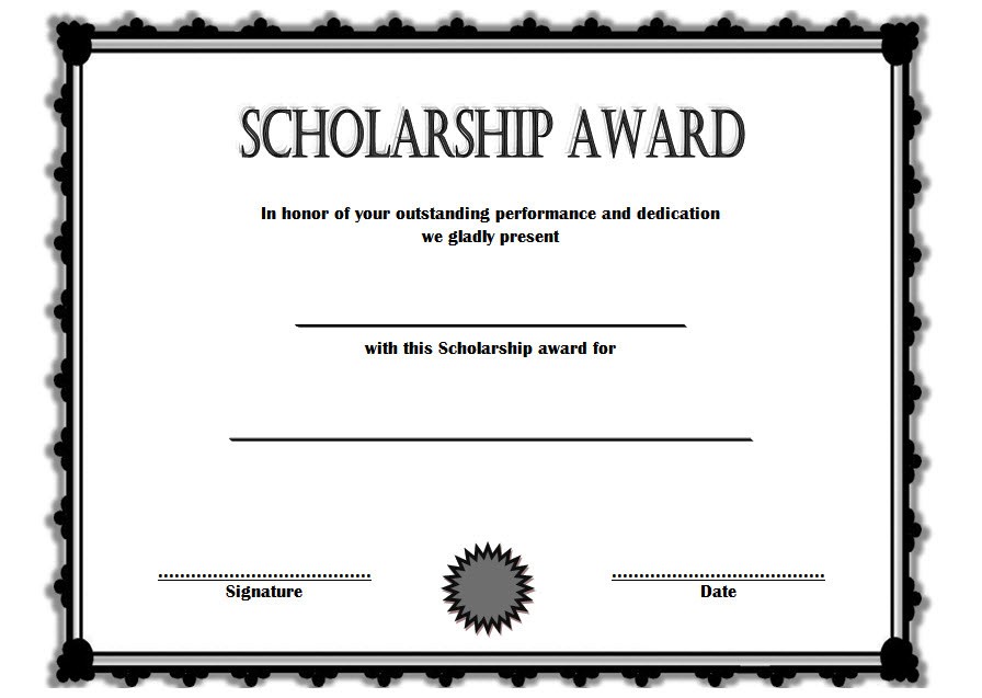 Certificate of Scholarship 6 – Fresh & Professional Templates