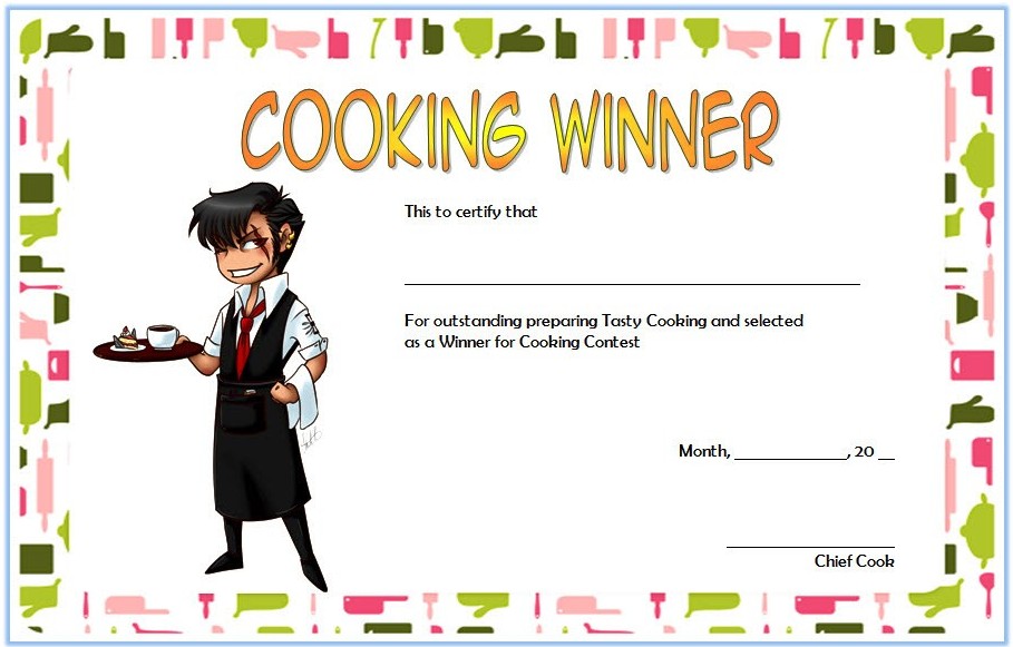 Cooking Contest Winner Certificate Templates 7 CUSTOMIZABLE FORMATS 