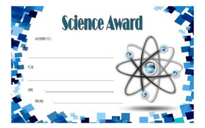 editable science certificates, achievement award for students, science certificate template word, robotics, participation pdf, science fair, customizable, appreciation, free download