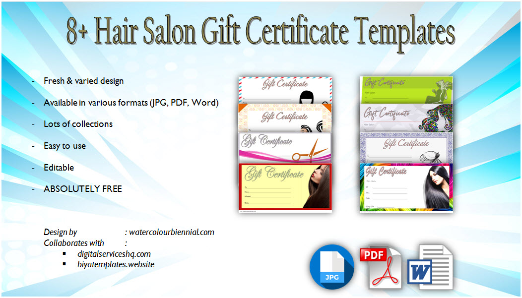 Hair Salon Gift Certificate Templates [8+ Beautiful ...