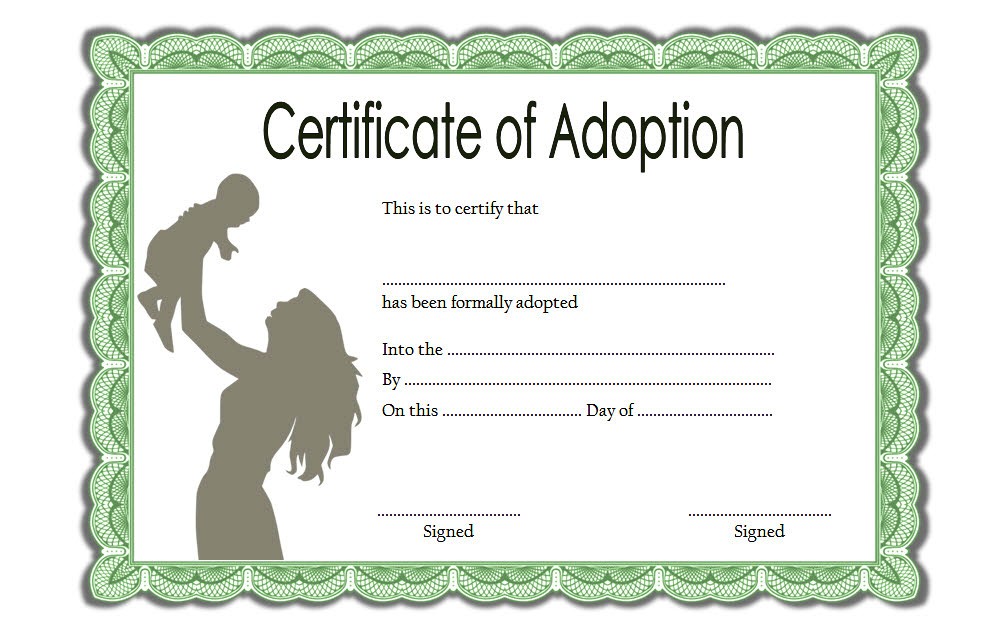 Child Adoption Certificate Template Editable [10+ BEST ...