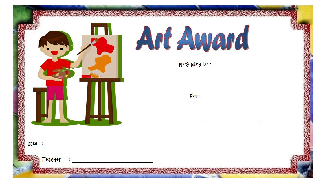 Free Art Award Certificate Templates Editable 10  ELEGANT DESIGNS