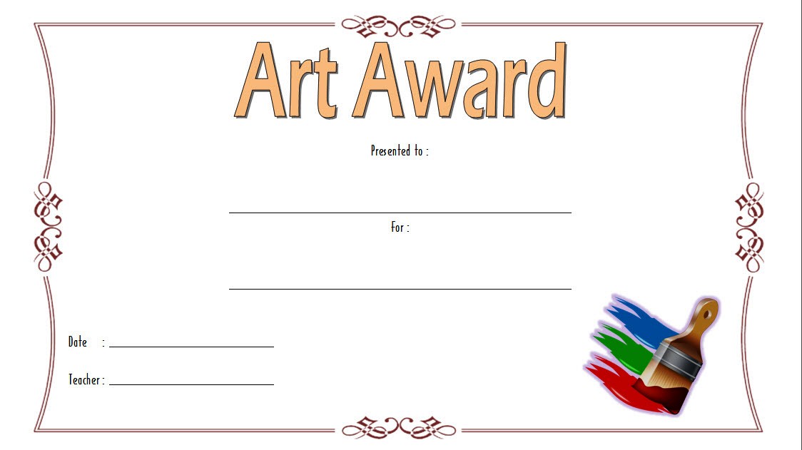 Free Art Award Certificate Templates Editable 10  ELEGANT DESIGNS