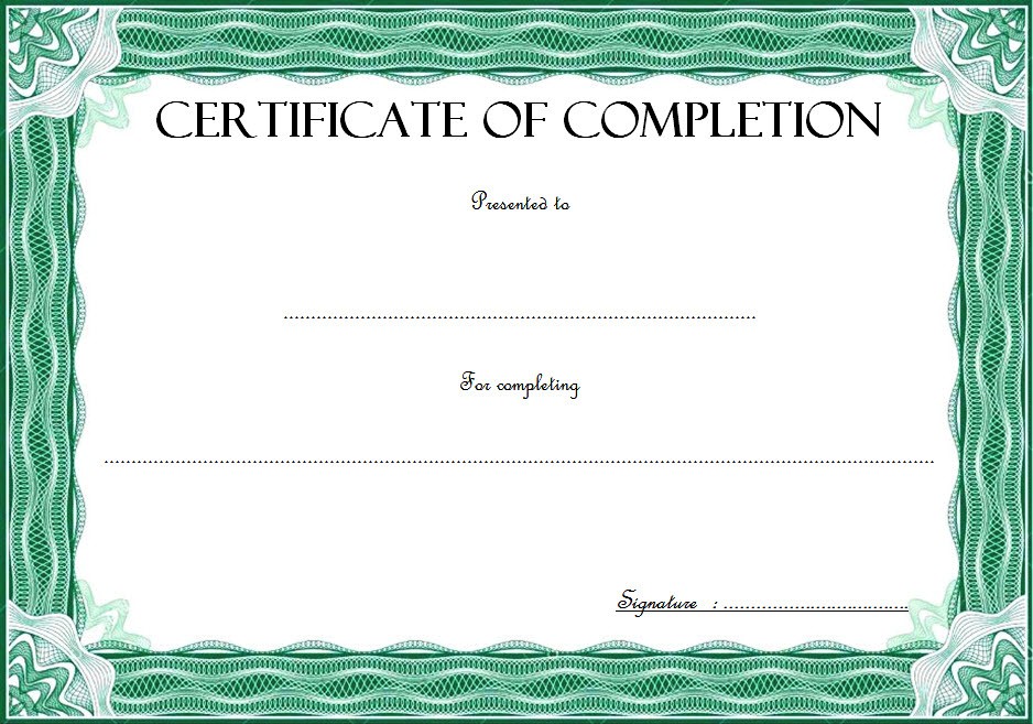 10 Certificate Of Completion Templates Editable Fresh Professional Templates