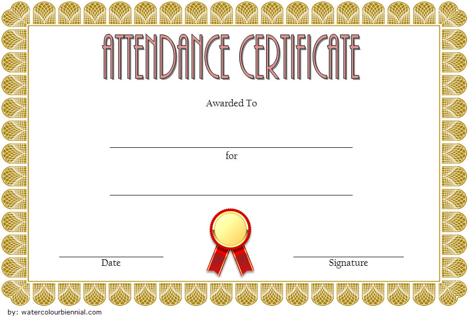 8 Printable Perfect Attendance Certificate Template Designs