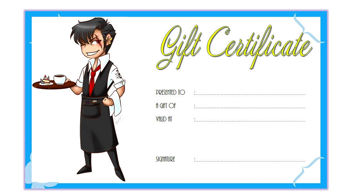 Restaurant Gift Certificate Templates Editable Printable For My