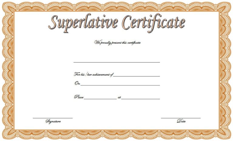 Superlative Certificate Templates Free [10+ GREAT Designs] – Fresh ...