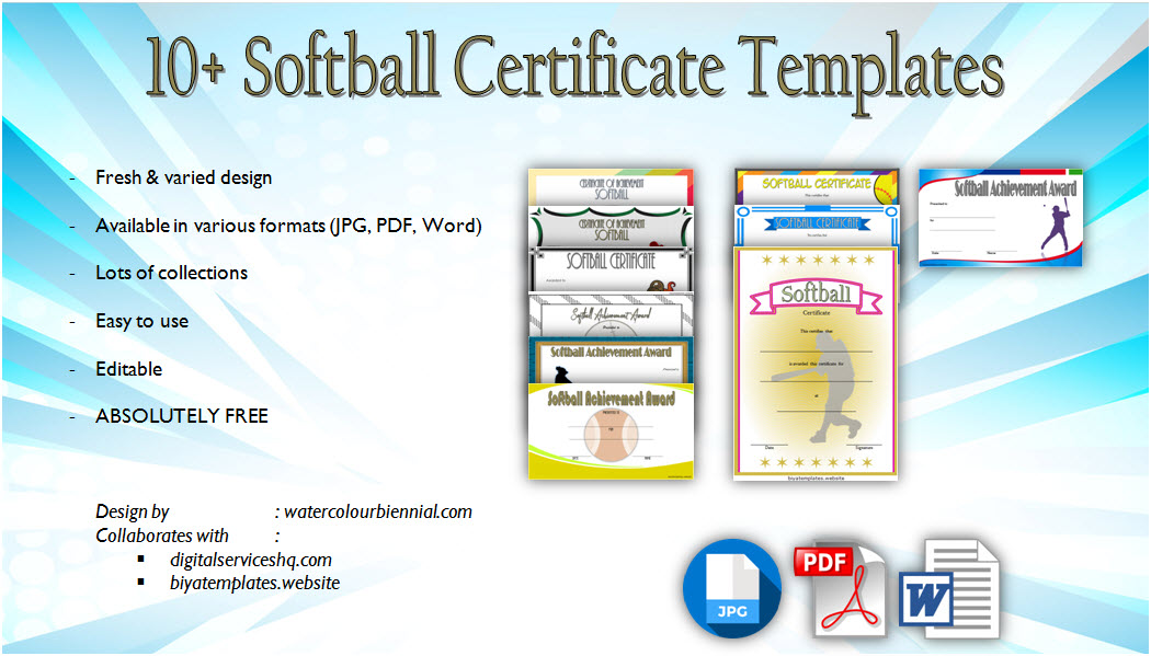 Download 10+ Printable Softball Certificate Templates, sports awards, achievement, participation, player of the match, mvp in pdf and word formats!