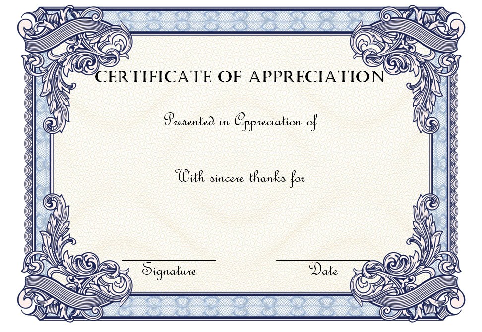 10 Editable Certificate Of Appreciation Templates Fresh 
