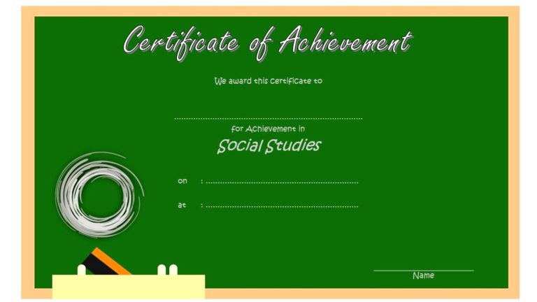 Editable Certificate Social Studies [10+ Perfect Designs Free] – Fresh ...