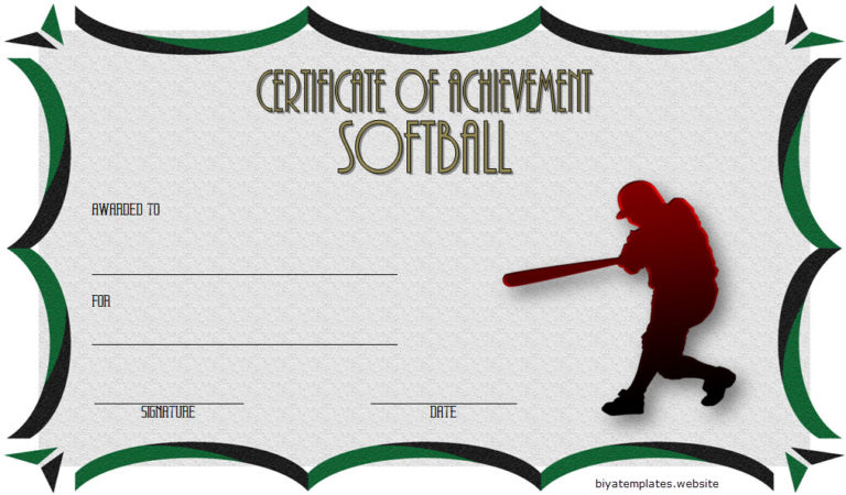 Softball Certificate Templates Free