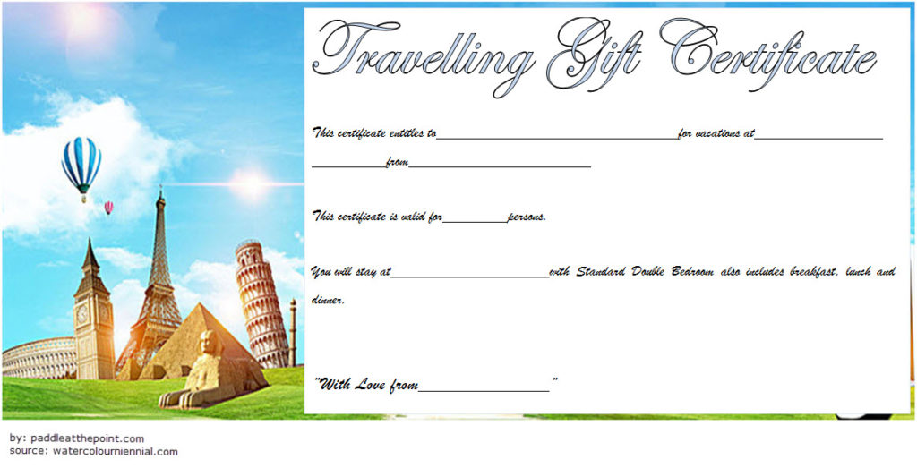 travel gift certificate editable 10 modern designs fresh