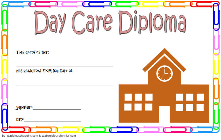 Daycare Diploma Certificate Templates [7+ LATEST DESIGNS] – Fresh ...