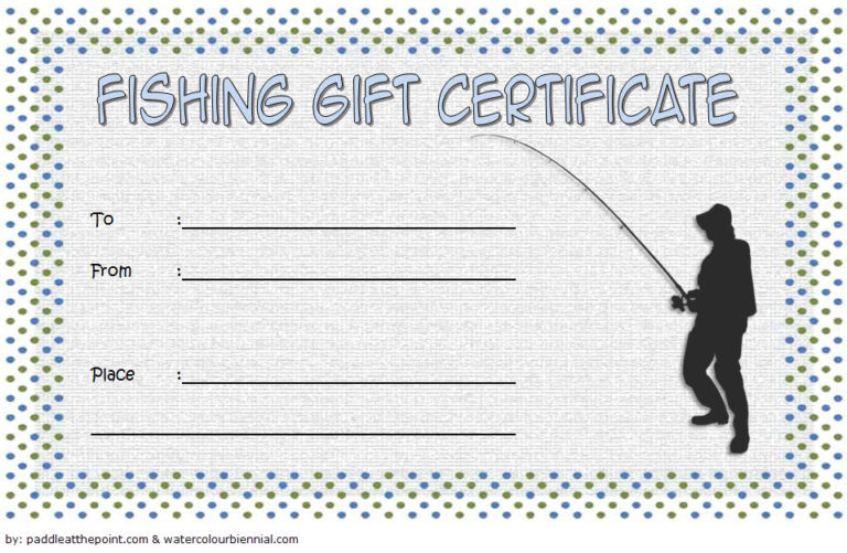 Fishing Gift Certificate Template