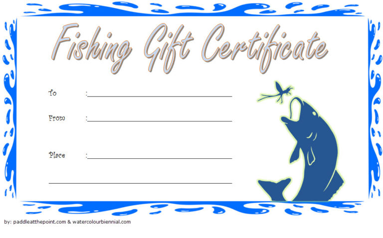 Printable Fishing Gift Certificate Template - Printable Word Searches