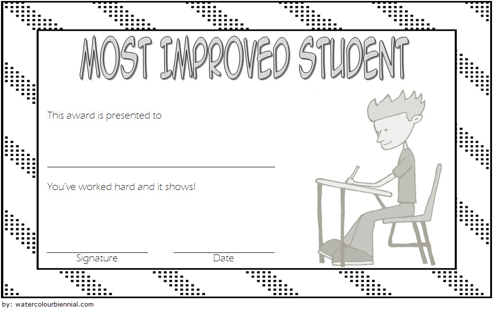 Most Improved Student Certificate: 10  Template Designs FREE Fresh