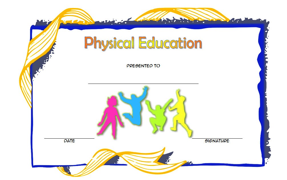 Physical Education Certificate Template Editable 8 Free Download