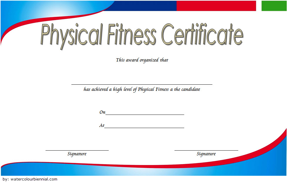 Physical Fitness Certificate Template Editable [7 LATEST