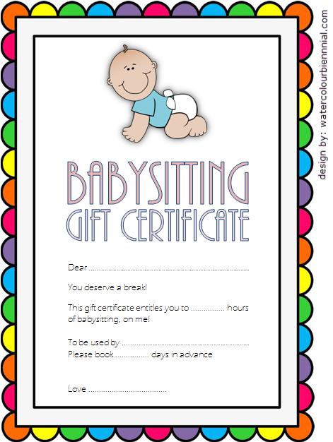 babysitting gift certificate template, babysitting voucher template printable, babysitting gift certificate printable, babysitting gift certificate funny, editable babysitting certificate, date night certificate template, free babysitting gift certificate template