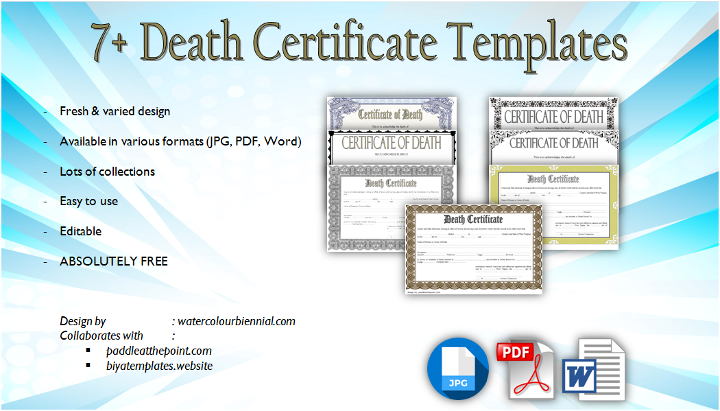 Death Certificate Template by Watercolourbiennial.com