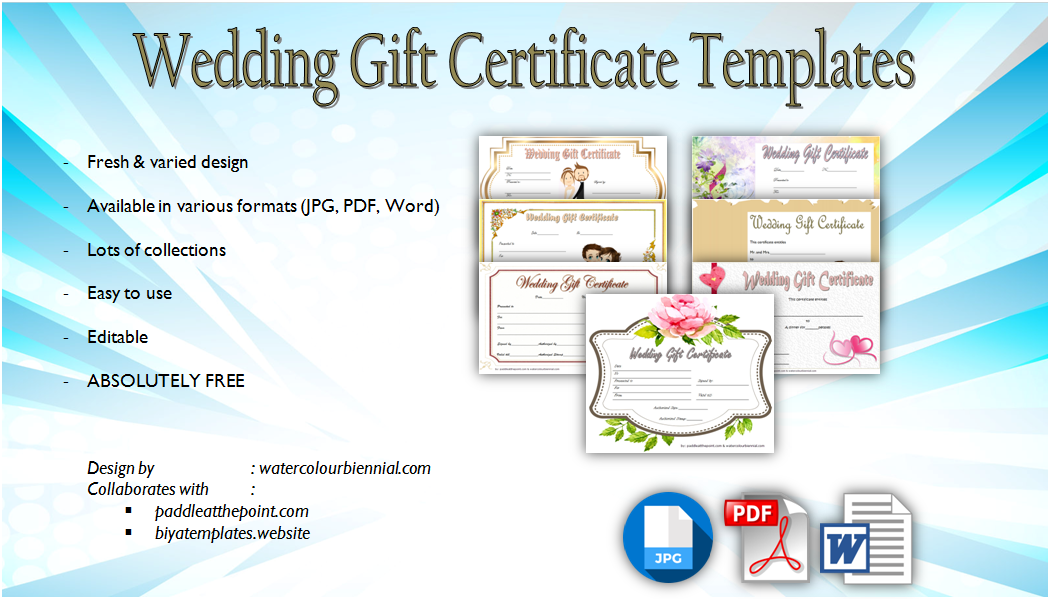 Wedding Gift Certificate Template [7+ BEAUTIFUL DESIGNS]