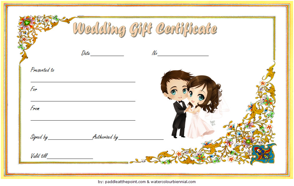  Wedding  Gift  Certificate  Template  7 BEAUTIFUL DESIGNS 