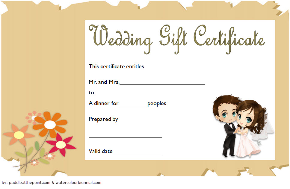  Wedding  Gift  Certificate  Template  7 BEAUTIFUL DESIGNS 