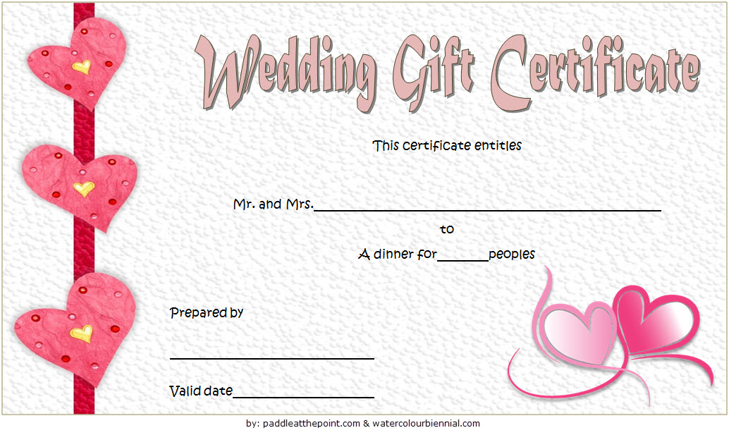  Wedding  Gift  Certificate  Template  7 BEAUTIFUL DESIGNS 