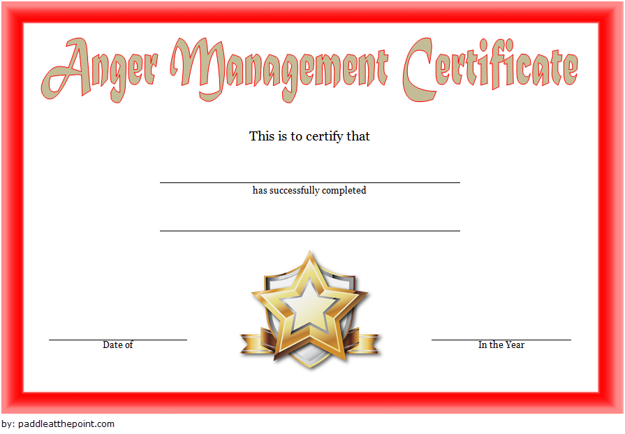 anger management certificate template, printable anger management certificate, anger management certificate pdf, anger management class certificate of completion, free anger management certificate of completion template, anger management course certificate