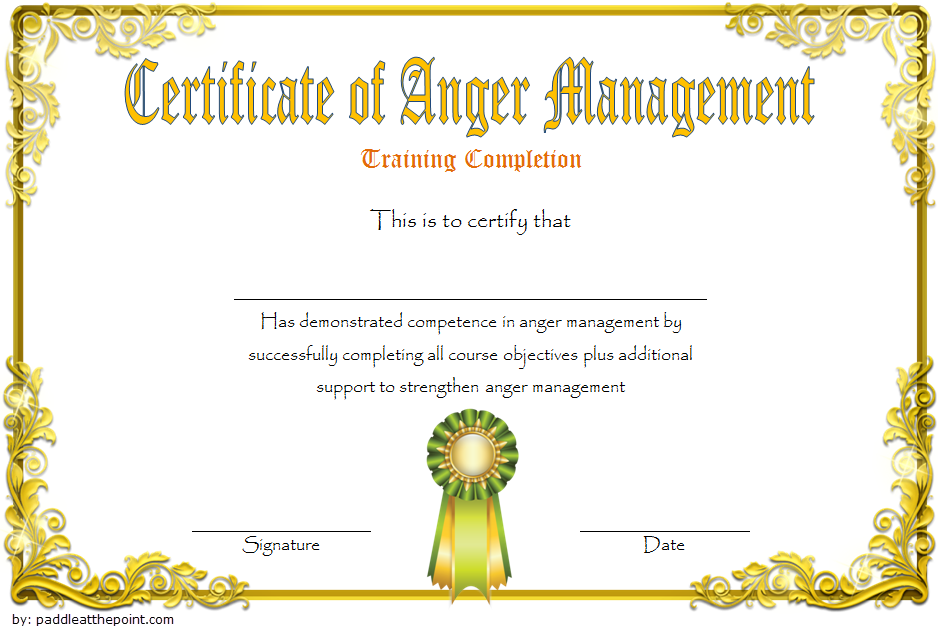 anger management certificate template, printable anger management certificate, anger management certificate pdf, anger management class certificate of completion, free anger management certificate of completion template, anger management course certificate