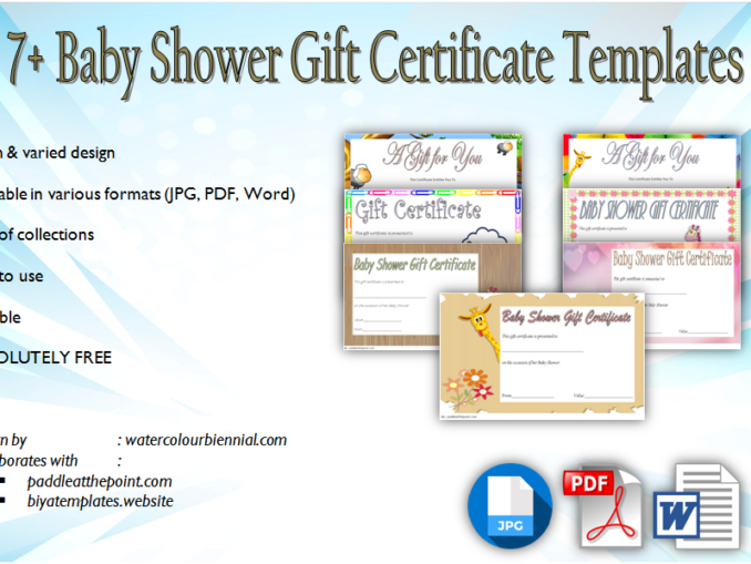 Baby Shower Winner Certificates Free [7+ BEST 2019 DESIGNS]