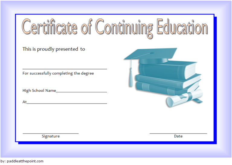 CEU Certificate Template [7+ GREAT EDUCATION DESIGNS]