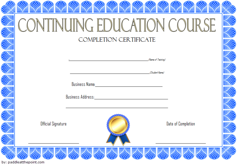 CEU Certificate Template 7  GREAT EDUCATION DESIGNS Fresh