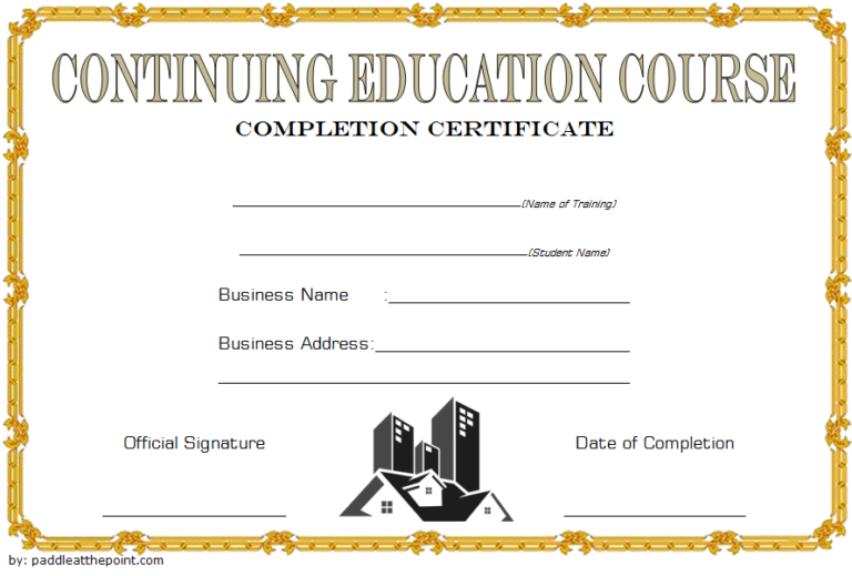 CEU Certificate Template [7+ GREAT EDUCATION DESIGNS] Fresh