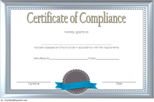 Certificate of Compliance Template [10+ PREMIUM DESIGNS] – Fresh ...