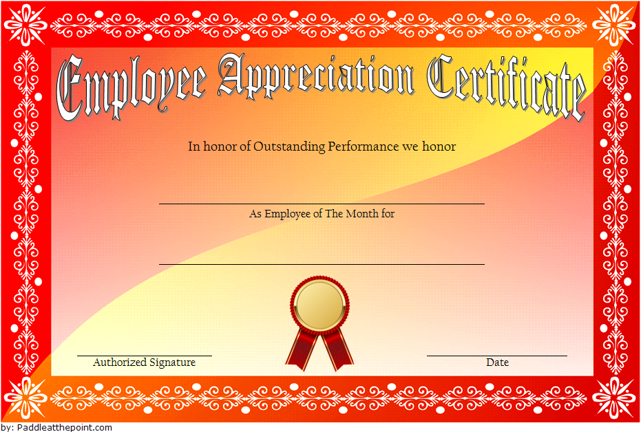 Employee Appreciation Certificate Template 7 Great Designs Free 