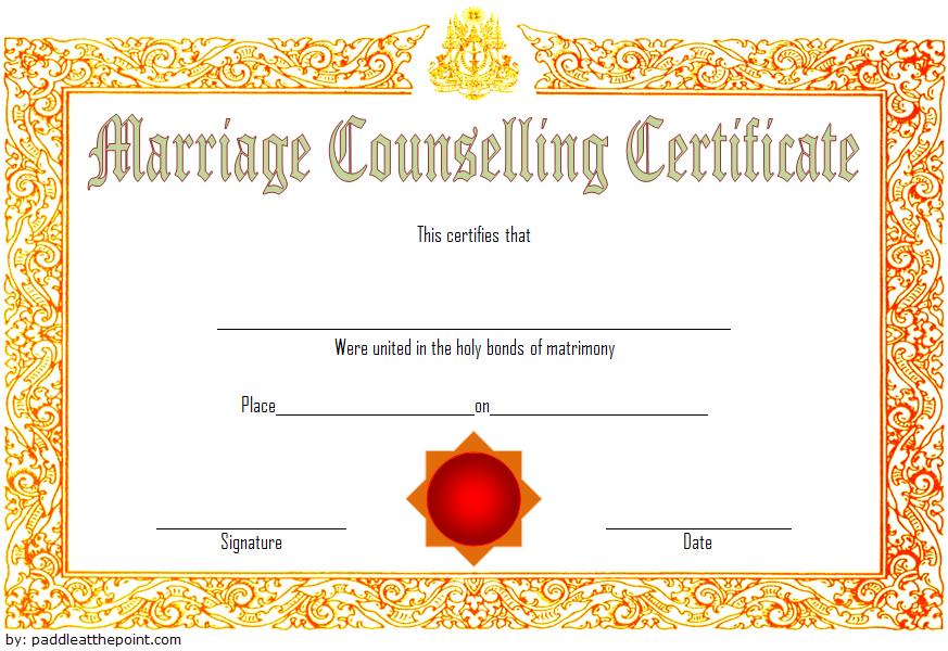 marriage counseling certificate template, marriage counseling certificate of completion, free marriage counseling certificate of completion template, free printable marriage counseling certificate, pre marriage counseling certificate template free, premarital course completion certificate