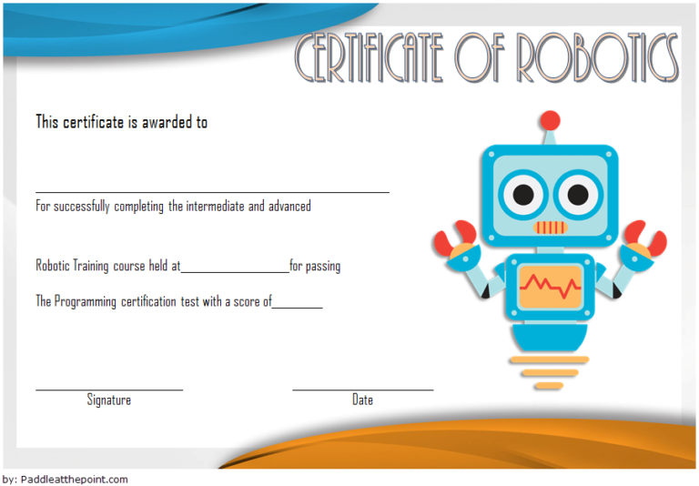 Robotics Certificate Template Free [9+ Great Designs] – Fresh ...