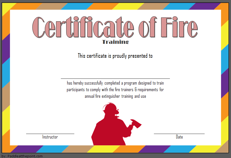 Fire Extinguisher Training Certificate Template Free 7  Latest Views