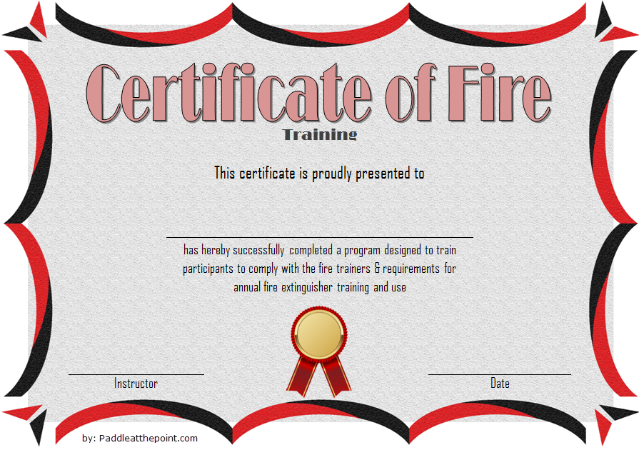 Fire Extinguisher Training Certificate Template Free [7 ...