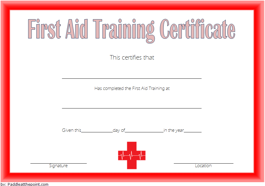 First Aid Certificate Template Free 7 Greatest Choices Fresh 