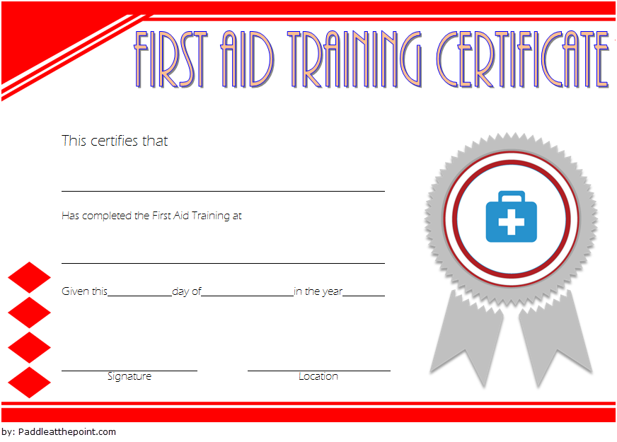 First Aid Certificate Template Free 7 Greatest Choices 