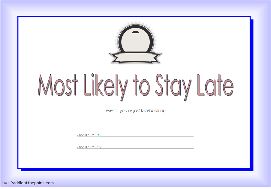 Most Likely To Certificate Template [9+ New Designs FREE] Fresh