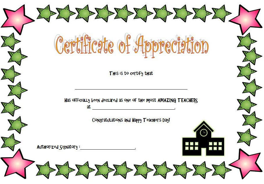 Teacher Appreciation Certificate Free Printable 10+ Designs