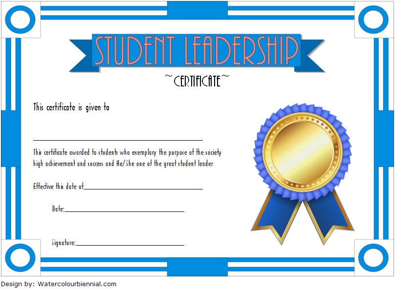 Leadership Award Certificate Template